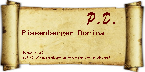 Pissenberger Dorina névjegykártya