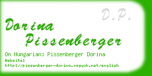 dorina pissenberger business card